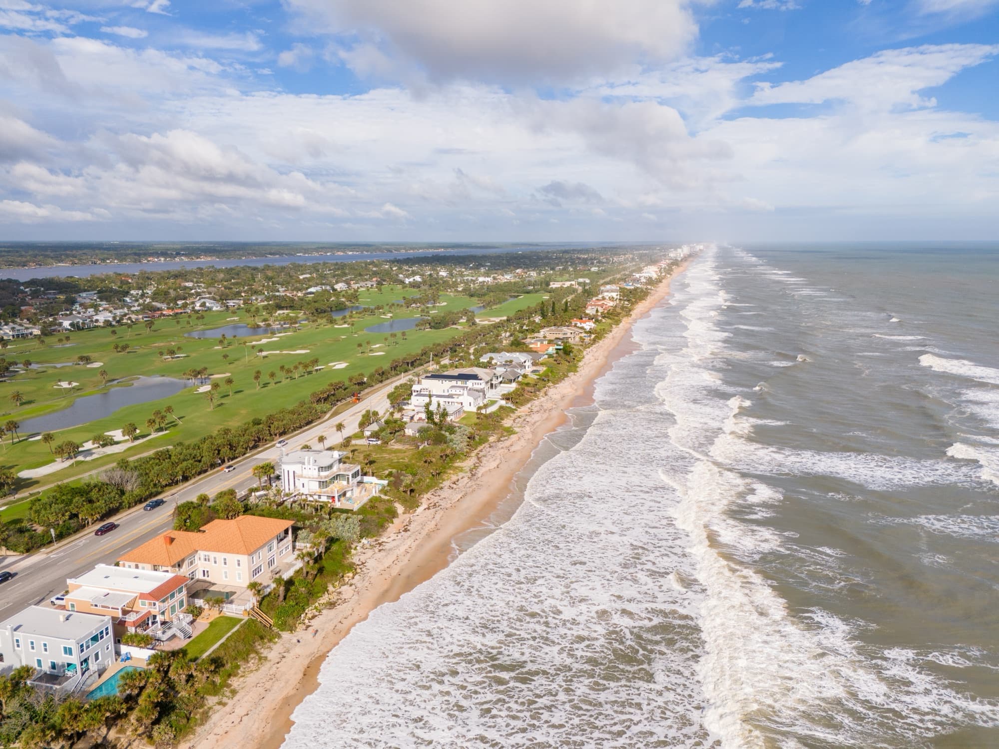 Coastal homes and golf along the John Anderson corridor near Flagler Beach